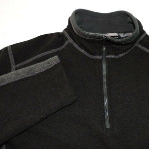 Kuhl Mens Medium Mock Neck 1/4 Zip Pullover Tight Knit Fleece Lined Sweater